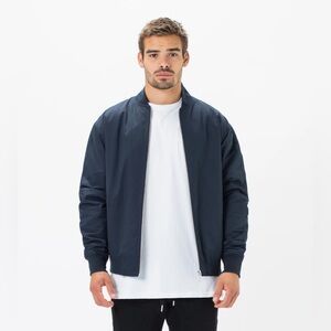 Men’s Zanerobe Navy Twill Bomber Jacket Size Large Original Retail $185